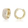 Diamond Reversible Hoop Earrings In 10K Yellow Gold (1 Ct. Tw.)