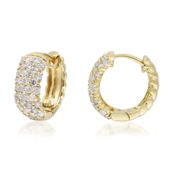Diamond Reversible Hoop Earrings In 10K Yellow Gold (1 Ct. Tw.)