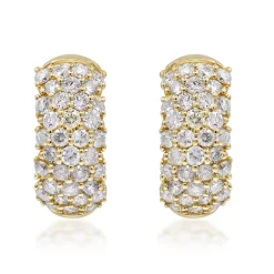 Diamond Reversible Hoop Earrings In 10K Yellow Gold (1 Ct. Tw.)