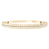 Diamond Ribbed Bangle Bracelet In Vermeil 7" (1/3 Ct. Tw.),