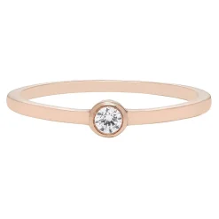 Diamond Ring In 10K Rose Gold