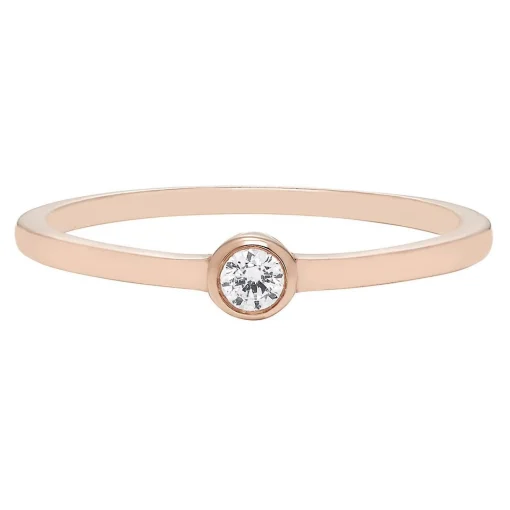 Diamond Ring In 10K Rose Gold