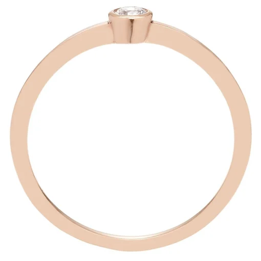 Diamond Ring In 10K Rose Gold
