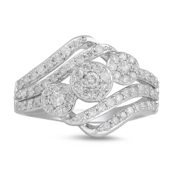 Diamond Ring In 10K White Gold (1 Ct. Tw.)