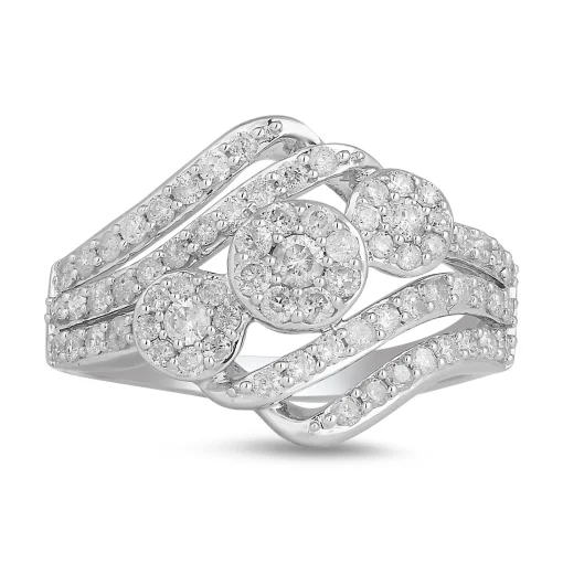 Diamond Ring In 10K White Gold (1 Ct. Tw.)