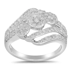 Diamond Ring In 10K White Gold (1 Ct. Tw.)