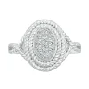 Diamond Rope Twist Ring In Sterling Silver (1/4 Ct. Tw.)