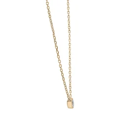 Diamond Round Solitaire Bezel-Set Pendant In 14K Yellow Gold (1/10 Ct. Tw.)