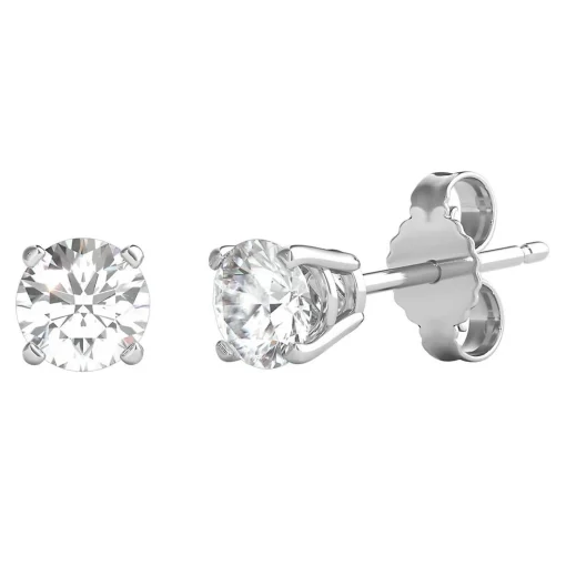 Diamond Round Stud Earrings In (1/2 Ct. Tw.)