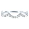 Diamond Scalloped Stack Band In 10K White Gold (1/7 Ct. Tw.)