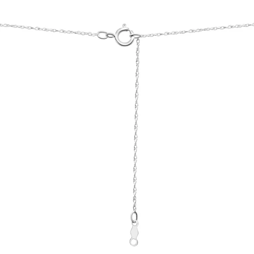 Diamond Single Stone Heart Pendant In 10K White Gold (1/10 Ct. Tw.)