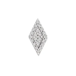 Diamond Single Stud Earring In 10K White Gold
