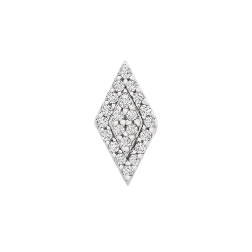 Diamond Single Stud Earring In 10K White Gold