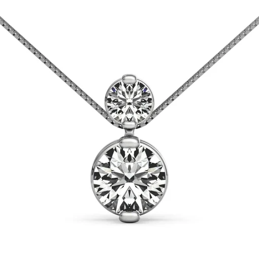 Diamond Slider Pendant In 14K White Gold (1/4 Ct. Tw.)