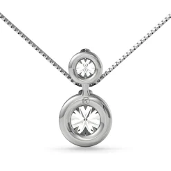 Diamond Slider Pendant In 14K White Gold (1/4 Ct. Tw.)
