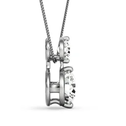 Diamond Slider Pendant In 14K White Gold (1/4 Ct. Tw.)