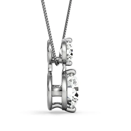 Diamond Slider Pendant In 14K White Gold (1/4 Ct. Tw.)