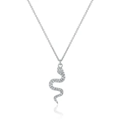 Diamond Snake Pendant In (1/5 Ct. Tw.)