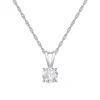 Diamond Solitaire Pendant In 10K White Gold (1/4 Ct. Tw.)
