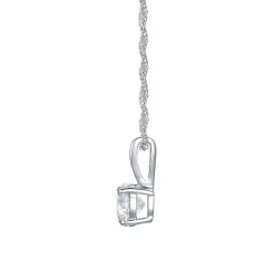 Diamond Solitaire Pendant In 10K White Gold (1/4 Ct. Tw.)