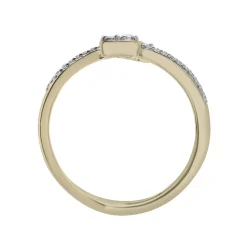 Diamond Spiral Ring In 10K Yellow Gold (1/4 Ct. Tw.)
