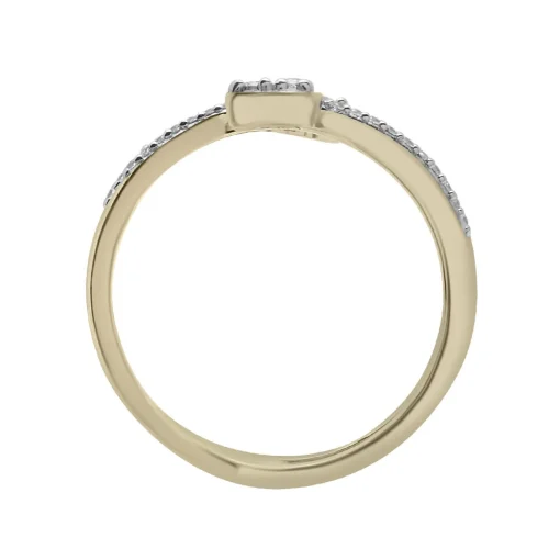 Diamond Spiral Ring In 10K Yellow Gold (1/4 Ct. Tw.)