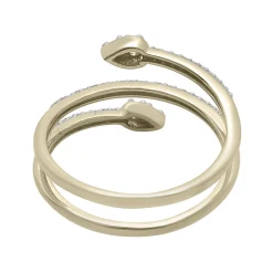Diamond Spiral Ring In 10K Yellow Gold (1/4 Ct. Tw.)