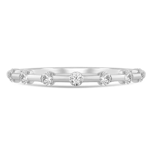 Diamond Stack Band In 10K White Gold (1/4 Ct. Tw.)