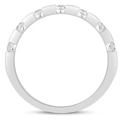 Diamond Stack Band In 10K White Gold (1/4 Ct. Tw.)