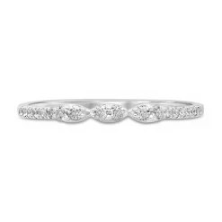 Diamond Stacking Ring With Marquise Shapes In 10K White Gold (1/7 Ct. Tw.)