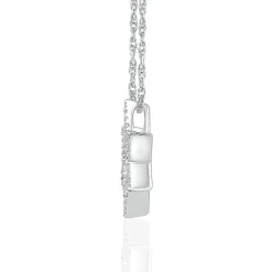 Diamond Star Of David Pendant In 10K White Gold (1/10 Ct. Tw.)