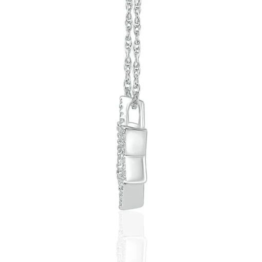 Diamond Star Of David Pendant In 10K White Gold (1/10 Ct. Tw.)