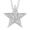 Diamond Star Pendant In 10K White Gold