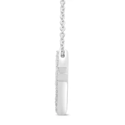 Diamond Star Pendant In Sterling Silver (1/10 Ct. Tw.)