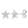 Diamond Star Stud Earrings In 10K White Gold
