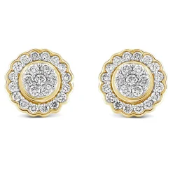 Diamond Stud Earrings In 14K Yellow Gold (1/2 Ct. Tw.)