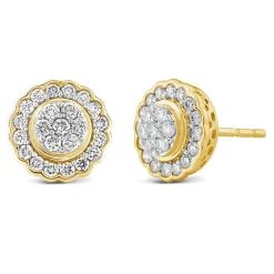 Diamond Stud Earrings In 14K Yellow Gold (1/2 Ct. Tw.)