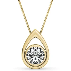 Diamond Teardrop Pendant In 14K White Gold (1/5 Ct. Tw.)