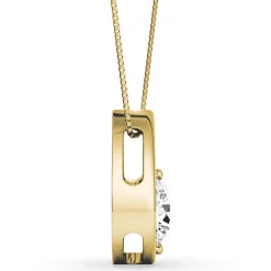 Diamond Teardrop Pendant In 14K White Gold (1/5 Ct. Tw.)
