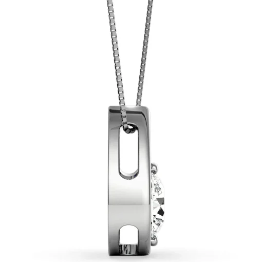 Diamond Teardrop Pendant In 14K White Gold (1/10 Ct. Tw.)
