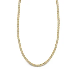 Diamond Tennis Necklace In 10K Yellow Gold, 24" (2 Ct. Tw.)