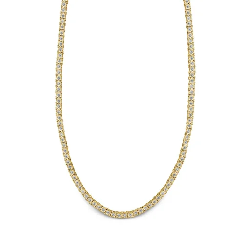 Diamond Tennis Necklace In 10K Yellow Gold, 24" (2 Ct. Tw.)