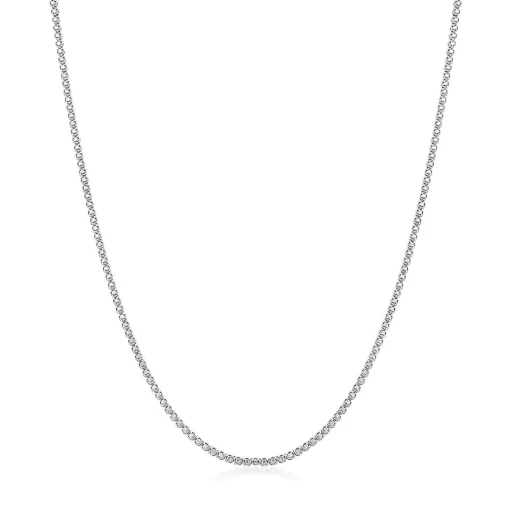 Diamond Tennis Necklace In 10K White Gold (2 1/2 Ct. Tw.)