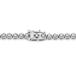 Diamond Tennis Necklace In 10K White Gold (2 1/2 Ct. Tw.)