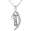 Diamond Three-Stone Pendant In 14K White Gold (5/8 Ct. Tw.)