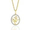 Diamond Tree Of Life Pendant In 10K Yellow Gold (1/10 Ct. Tw.)