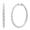 Diamond Twist Hoop Earrings In Sterling Silver (1/10 Ct. Tw.)
