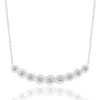 Diamond Twisted Smile Necklace In Sterling Silver (3/8 Ct. Tw.)