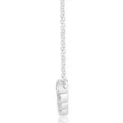 Diamond Twisted Smile Necklace In Sterling Silver (3/8 Ct. Tw.)