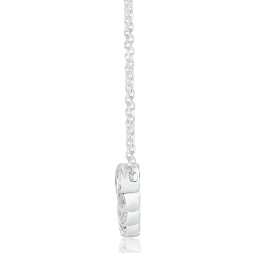 Diamond Twisted Smile Necklace In Sterling Silver (3/8 Ct. Tw.)